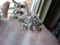 Сребърен пръстен със слон, халка 1.9, снимка 1 - Пръстени - 43854398