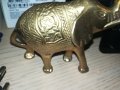 АНТИК-слонче-мед/месинг 10х9х5см, снимка 4