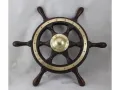 400 Корабен рул,щурвал от мостика на търговски. кораб. , снимка 1