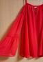Червена риза с отворени рамене, снимка 5