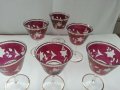 Ретро стъклени чаши гравирани , снимка 2