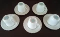 Комплект 5 бр чаши за кафе костен порцелан, снимка 3