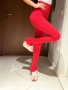 висока талия  Alice Evis от бранда Алисия нов спортно елегантен сет две части костюм червен комплект, снимка 9