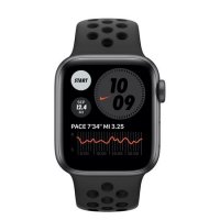 APPLE WATCH SPACE GRAY CASE WITH NIKE BLACK SPORT BAND 44MM SERIES 6, снимка 1 - Apple iPhone - 26595935