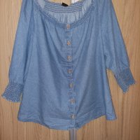 Дънкова блуза, снимка 1 - Блузи с дълъг ръкав и пуловери - 43914234