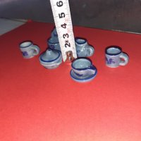 Порцеланов син сервиз миниатюри - порцелан миниатюра, снимка 4 - Антикварни и старинни предмети - 37634734