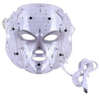 Козметична LED маска за лице и шия, светлинна, фотодинамична терапия, снимка 2 - Козметични уреди - 27319972