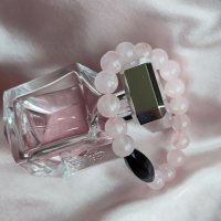 Дамски любовни гривни от Розов кварц, снимка 2 - Гривни - 39531443