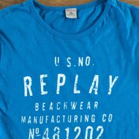 replay beachwear - страхотна мъжка тениска КАТО НОВА , снимка 2 - Тениски - 28716092