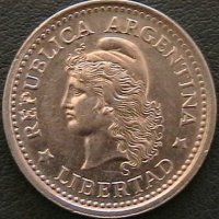 20 центаво 1957, Аржентина, снимка 2 - Нумизматика и бонистика - 28306343