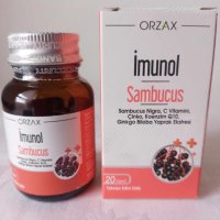Хранителна добавка IMUNOL SAMBUCUS 20 капсули при грип и настинка, снимка 2 - Хранителни добавки - 43620493
