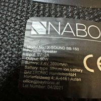 Преносима тоноколона Nabo Bluetooth x-sound bb 150, снимка 4 - Bluetooth тонколони - 43301031