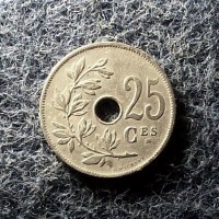 25 центимес Белгия 1926, снимка 1 - Нумизматика и бонистика - 26419072