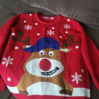 Коледен пуловер+коледна блуза 128-134, снимка 6 - Детски пуловери и жилетки - 38917264