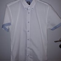 Мъжка риза бяла М, снимка 1 - Ризи - 37127339