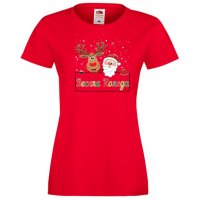 Дамска тениска Коледа Весела коледа 4, снимка 4 - Тениски - 34690656