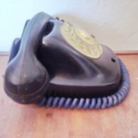 Стар телефон от бакелит, снимка 5 - Антикварни и старинни предмети - 38655149