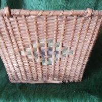 Старинна плетена кошница за интериор, снимка 6 - Антикварни и старинни предмети - 37307854