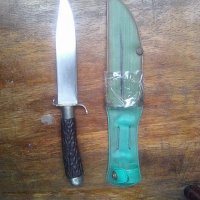 Български правен ловен нож от Костенец, снимка 1 - Ножове - 38932241