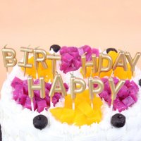 Happy Birthday честит Рожден ден букви розови сребристи златисти свещи за торта Рожден ден, снимка 5 - Други - 25898014