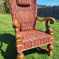 антично Викторианско кресло , снимка 2 - Дивани и мека мебел - 44925741
