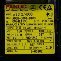 AC серво мотор Fanuc A-06B-0061-B103, снимка 4 - Резервни части за машини - 37033365