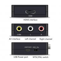 АКТИВЕН преходник HDMI към  AV,RCA(чинчове) + Гаранция, снимка 6 - Кабели и адаптери - 27567679
