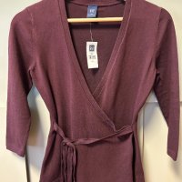 Нов сет от ефирна блуза и жилетка с коланче Gap, р-р S, снимка 5 - Блузи с дълъг ръкав и пуловери - 43633677