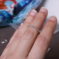 Нежно сребърно пръстенче R054 , снимка 6 - Пръстени - 28854089