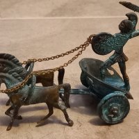 мини бронзова статуетка римска колесница , снимка 8 - Статуетки - 43906146