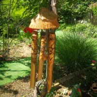 Вятърен звънец от дърво и бамбук Кокос , снимка 3 - Декорация за дома - 37064550