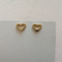 Дамски обеци сърца в златист цвят, снимка 9 - Обеци - 43839471