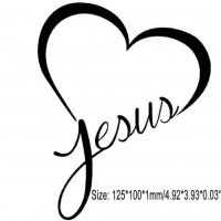 🙏Лепенка за кола Love Jesus - Обичам Исус - винил, снимка 1 - Аксесоари и консумативи - 27592405
