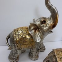 Златни слонове - 5 различни размера.Символ на щастието., снимка 6 - Декорация за дома - 37620313