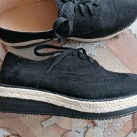 Черни обувки оксфорд, снимка 1 - Дамски ежедневни обувки - 33195758
