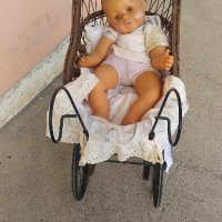 Ретро бебешка количка за кукли - голяма, снимка 3 - Антикварни и старинни предмети - 42934611