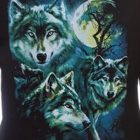 Нов мъжки суичър с дигитален печат Три вълка, пълнолуние, Серия вълци, снимка 6 - Суичъри - 30163088