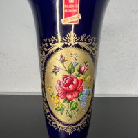 Немска кобалтова ваза №4826 , снимка 5 - Антикварни и старинни предмети - 43169565