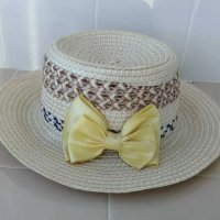 Лятна шапка с жълта панделка, снимка 8 - Шапки - 37702468