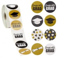 100 бр graduation завършване дипломиране самозалепващи лепенки стикери за ръчна изработка за подарък, снимка 1 - Други - 33628239
