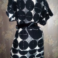 Didi S/M-Нова права рокля в черно и бяло, снимка 2 - Рокли - 32360867