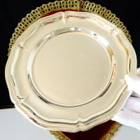 Посребрена чиния от месинг. , снимка 1 - Чинии - 34806484