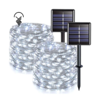 LED лампички със соларна батерия - 10м, снимка 7 - Соларни лампи - 44872630