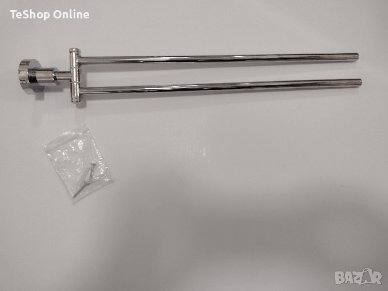 Стойка за стена за кърпи за баня инокс 48 см, снимка 1