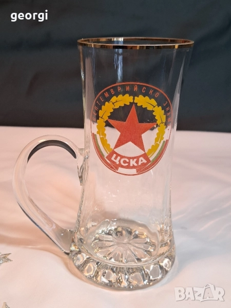 стара колекционерска халба ЦСКА Септемврийско знаме 27/5 , снимка 1