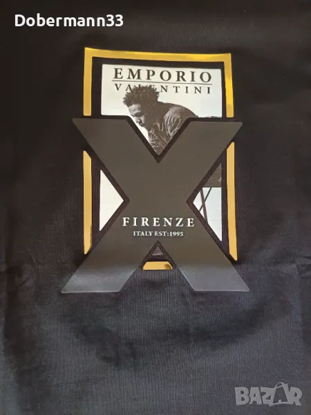 Нова мъжка черна тениска от EMPORIO VALENTINI, снимка 1
