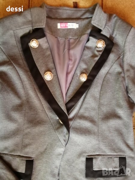 Дамско сиво сако, снимка 1