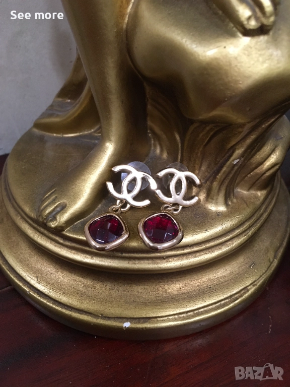 CHANEL обеци с кристали, снимка 1