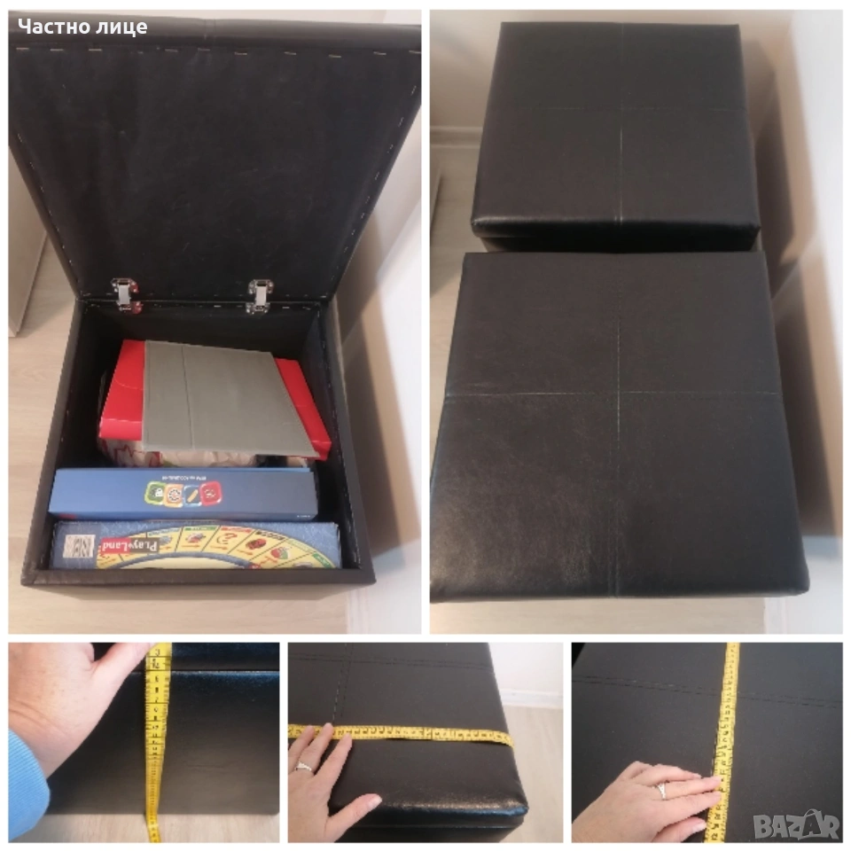 Като нови кожени табуретки, налични 2 бр. , снимка 1