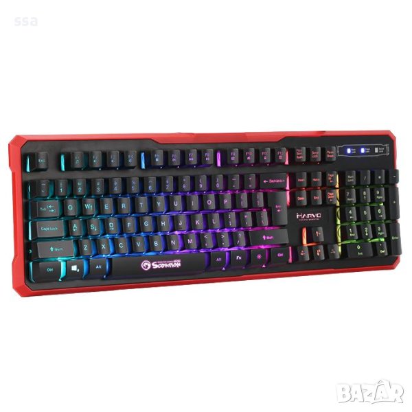 Marvo геймърска клавиатура Gaming Keyboard K629G sound-reactive lighti, снимка 1
